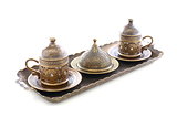 Bronze set for Turkish coffee.