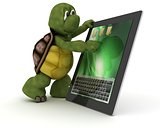 Tortoise with tablet PC