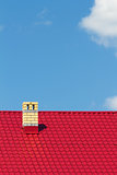 Red roof with chimney