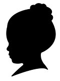 a child head silhouette vector
