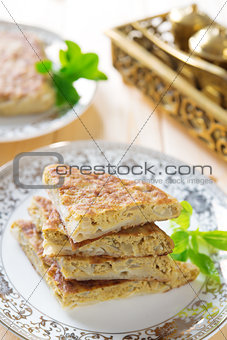Stuffed Arabic bread Mutabbaq 