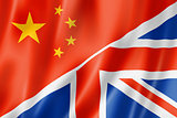 China and UK flag