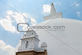 White sacred stupa, Anuradhapura, Sri Lanka