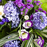 blue fuzzy (hyacinthus orientalis) bouquet