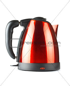 red and black electrical tea kettle