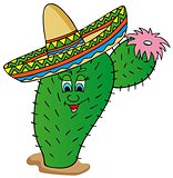 Cactus with sombrero