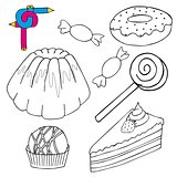 Coloring image cakes collection