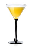 Yellow cocktail in a glass