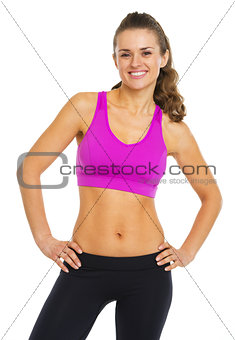 Portrait of smiling fitness young woman