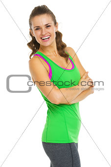 Portrait of smiling healthy young woman