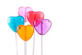 Five Color Heart Lollipops