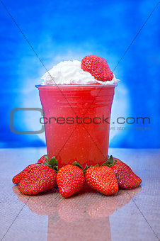 Blue Strawberry Frozen Cold Drink