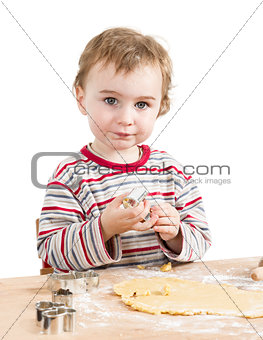 happy young child isolated in white background