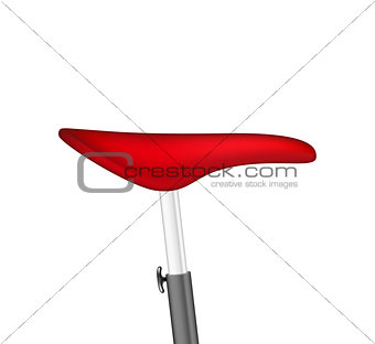 Bicycle seat in red design