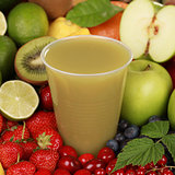 Fresh juice made of apples, kiwi and lemons