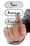 Choosing average on customer service evaluation form
