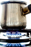 Coffee pot on a gas stove