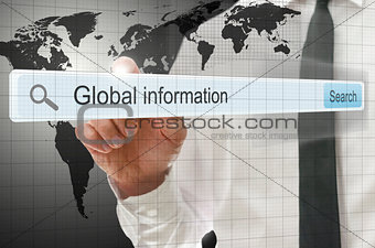 Global information written in search bar