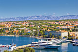 City of Zadar harbor and Velebit mountain