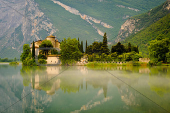 Medieval Castle on Toblino Lake, Trentino, Italy