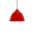 Modern Red Lamp isolated on white