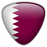 Qatar Flag Glossy Button