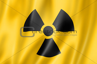 radioactive nuclear symbol flag