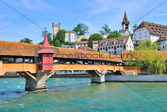 Lucerne, Switzerland. Mill bridge