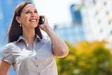 Woman or Businesswoman Talking on Cell Phone