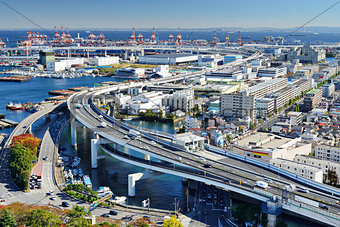 Industrial section of Yokohama, Japan