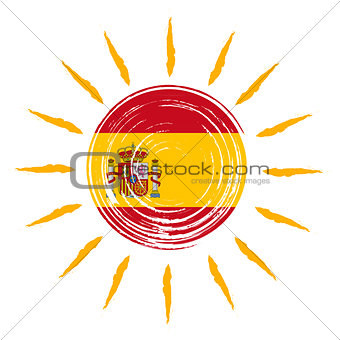 Spanish flag in sun