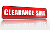 clearance sale red banner