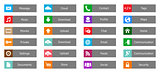 Web Design elements, buttons, icons. Templates for website