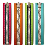 Colored steel zipper