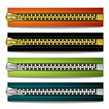 Colored steel zipper
