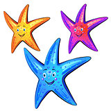 Colored starfish