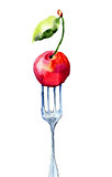 Cherry on the fork