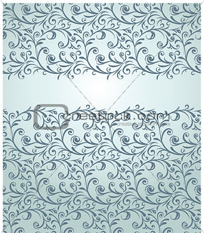 Card with seamless pattern