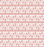 seamless knitted pattern with red flower