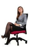 Business woman sitting in a chair