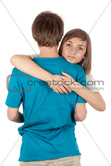 girl hugging guy