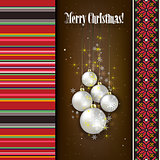 abstract Christmas background with decorations and ornament