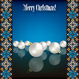 Abstract grunge background with white Christmas decorations