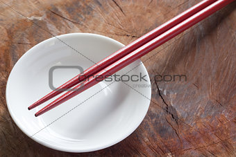 Chopsticks and bowl
