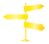 Golden Direction Road Signs