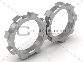 Illustration of the connection gears of chrome 