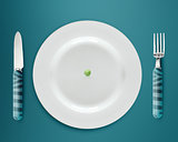  green peas on plate