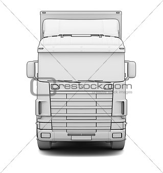 Sketch white truck