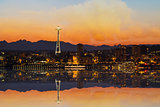 Seattle City Skyline at Sunrise