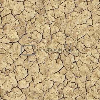 Cracked Brown Soil. Seamless Texture.